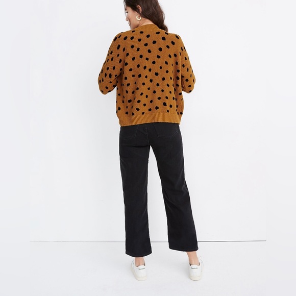 Madewell Hillview Cardigan Sweater in Painted Spots. Size S. Egyptian Gold. - Picture 4 of 10